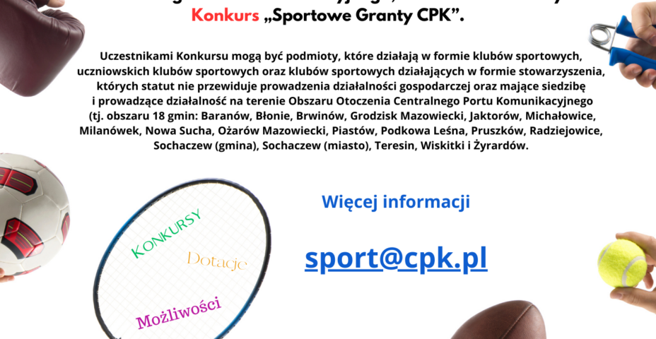 Infografika o grantach Sport CPK
